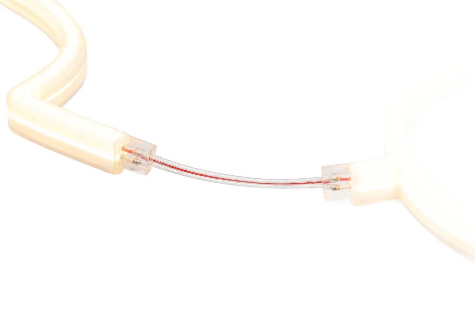 Transparentní kabel pro propojování LED pásků a NEON nápisů